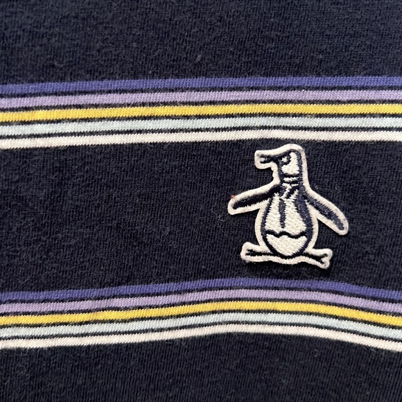 Original Penguin navy blue striped shirt - Picture 2 of 4